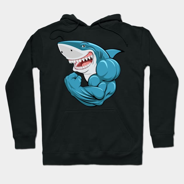 Gym shark Hoodie by J0TASHOP 